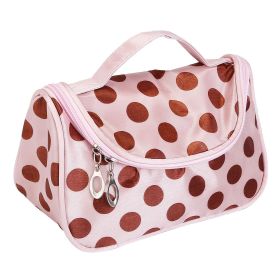 Travel Makeup Bag Portable Cosmetic Organizer with Cosmetic Mirror Waterproof Toiletry Wash Bag for Women (Option: OrganizerBagCoffee)